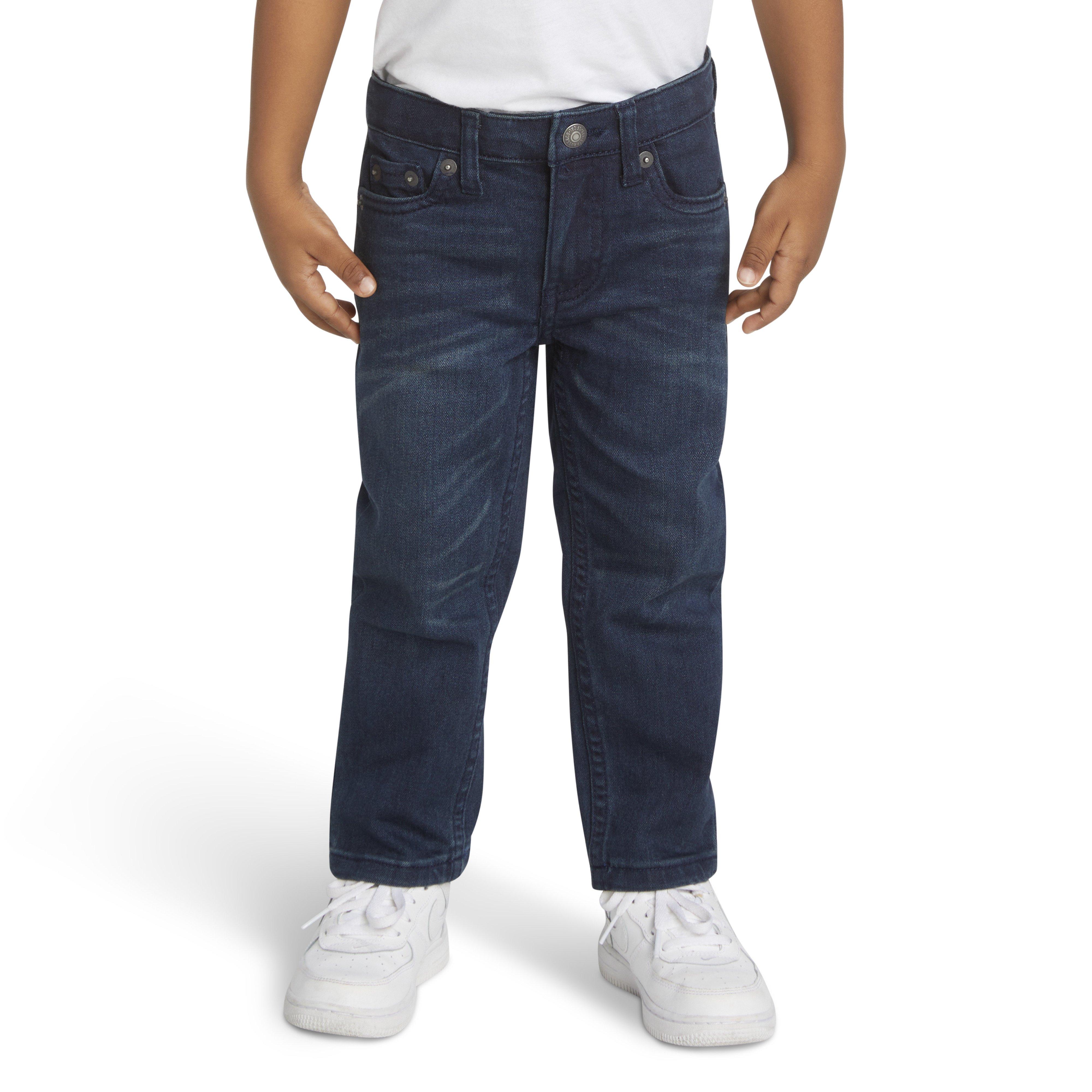 Levi's 502 Strong Performance Tapered Fit Dark Wash Toddler Boys' Dk Blue Denim Jeans - DK BLUE